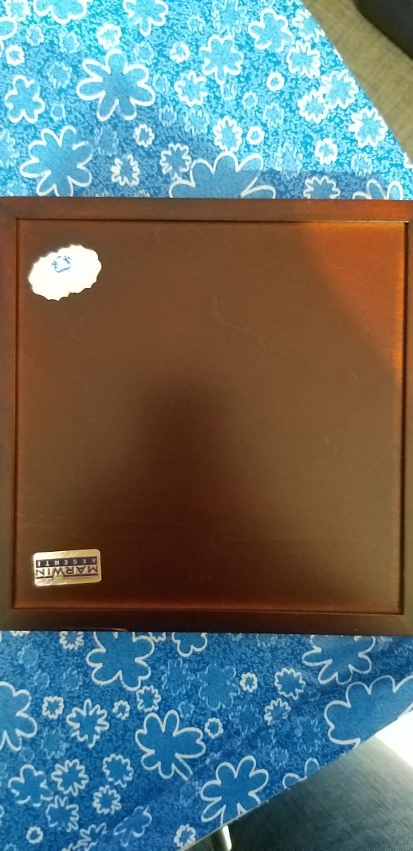 Scatola legno/argento