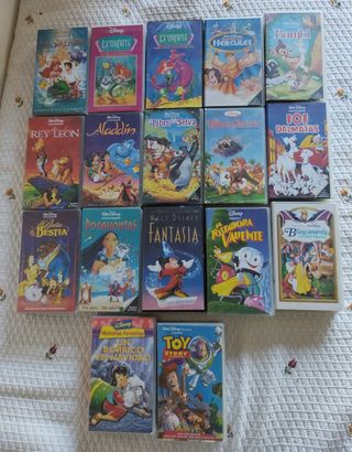 Lote 17 videos VHS Disney  infantiles
