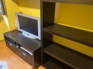 Libreria, mueble television y zapatero