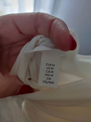 Body blanco de vestir. Talla M.