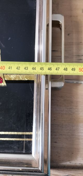 Bandeja cristal y metal