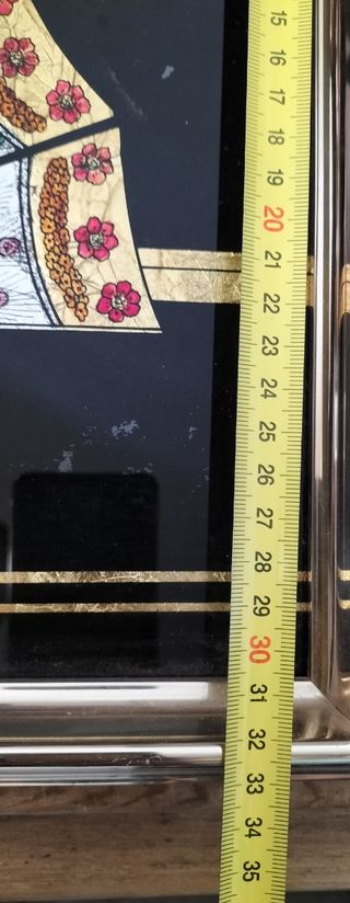 Bandeja cristal y metal