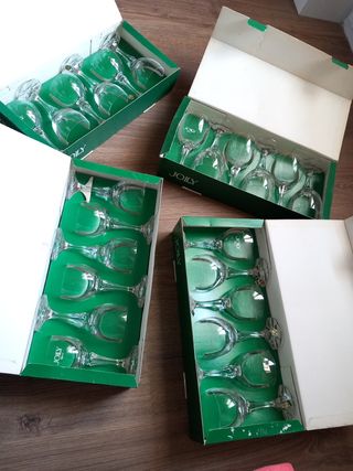 Copas cristal de Bohemia (vino y agua)