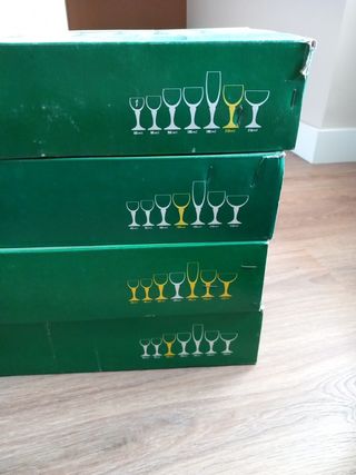 Copas cristal de Bohemia (vino y agua)