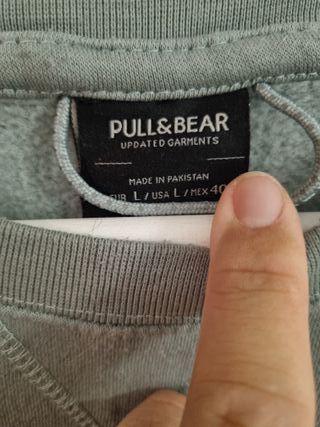 Sudadera invierno Pull and Bear L, color verde