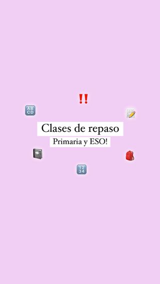 Profesora de repaso ESO y primaria