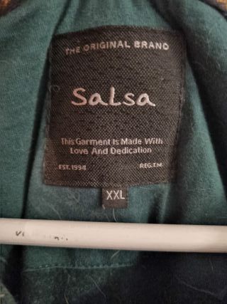SALSA JEANS Sudadera gris letras verdes s/capucha