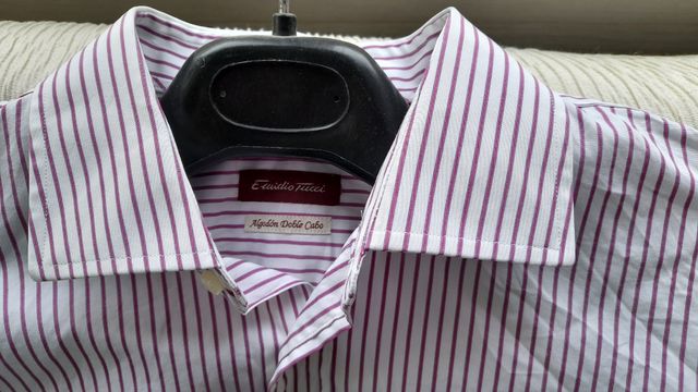 Camisa hombre puños gemelos Emidio Tucci de segunda mano por 15