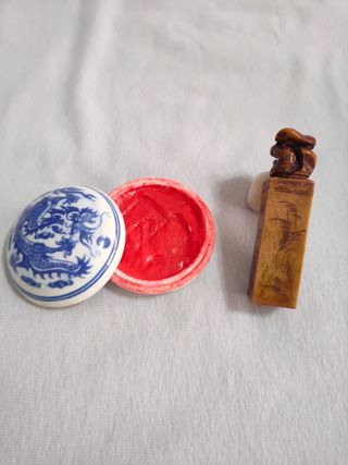 antiguo Sello chino Porcelana