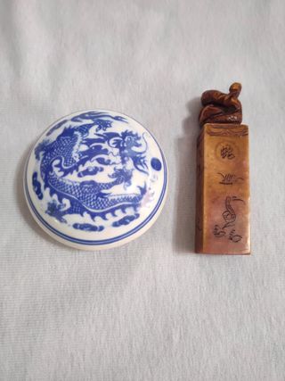 antiguo Sello chino Porcelana