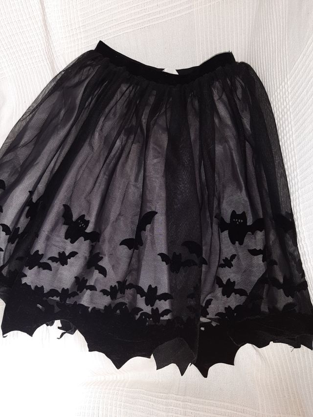 Falda murcielagos (halloween) talla 10