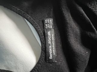 Body canalé negro Bershka