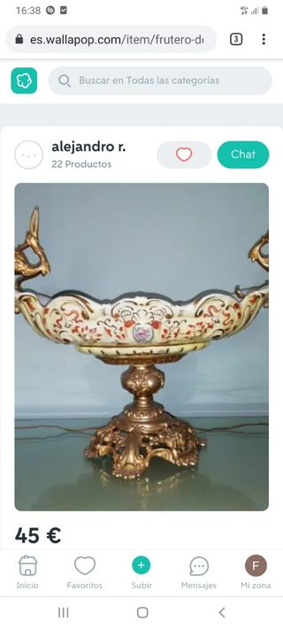 Frutero porcelana