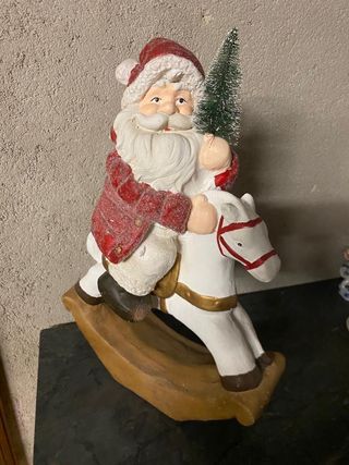 cavallo a dondolo babbo natale grande nuovo