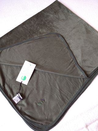 MANTA DE VIAJE, SOFA, FRANELA COLOR VERDE BOTELLA