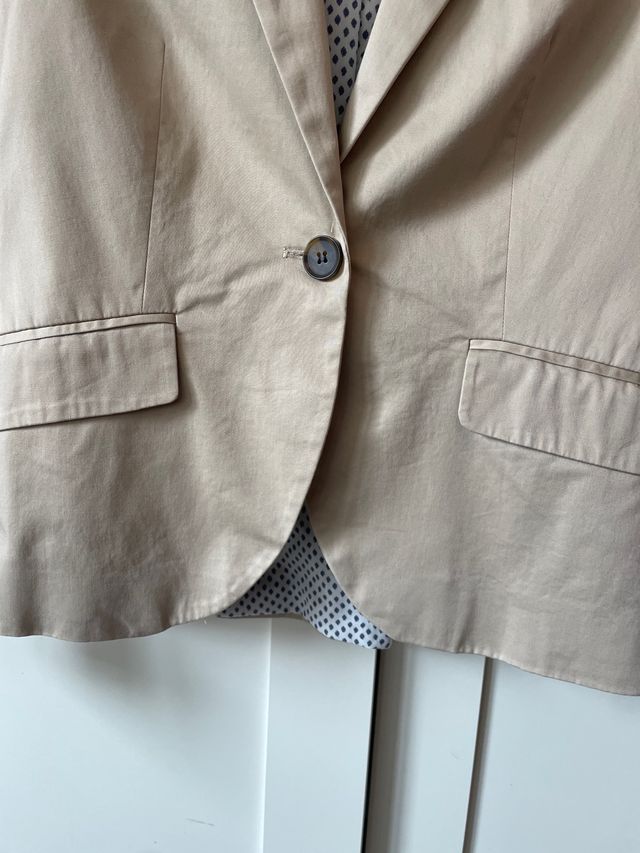 chaqueta blazer mujer beige