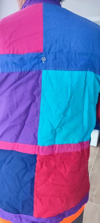 Chaqueta de Nepal tipo patchwork reversible