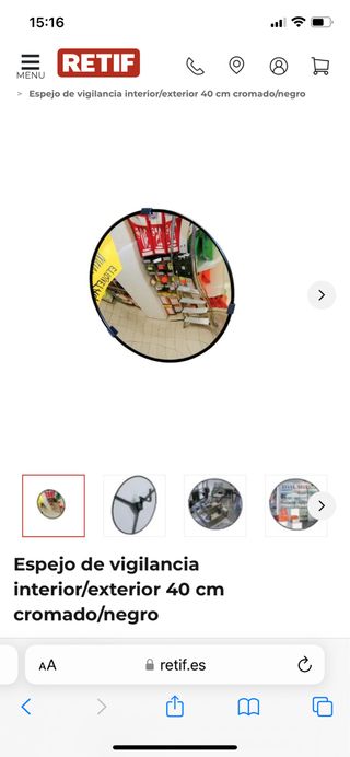 espejo de vigilancia tienda