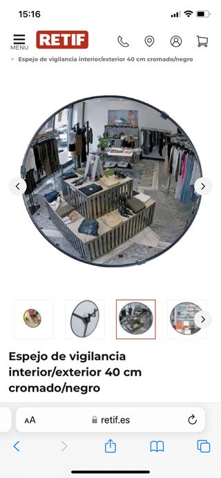 espejo de vigilancia tienda