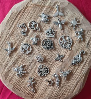 Pulsera abalorios y piedras de lava