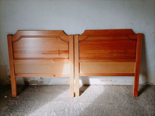 2 cabeceros 90 cm de madera de pino