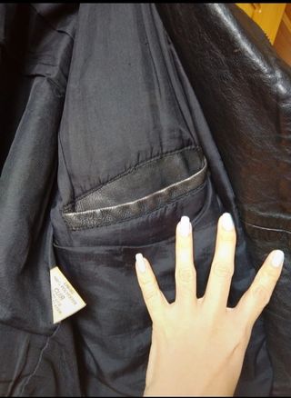 Chaqueta de Cuero negra