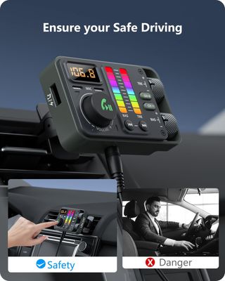 Transmisor FM, manos libres para el coche.