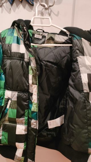 Bomber cuadros con capucha