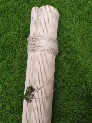 Estor de Bambú blanco enrollable