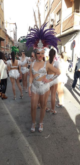 Traje de carnaval menos el gorro..