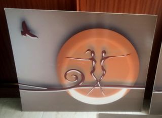 3 cuadros láminas para pegar en la pared