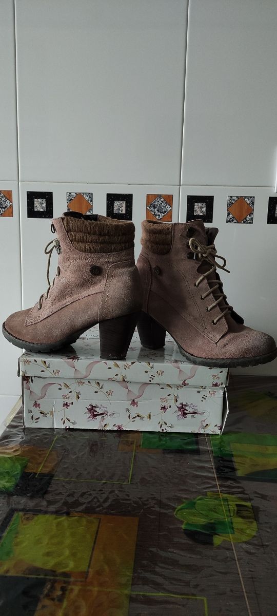 Botines piel. Botines mujer.Marrones.Botas piel.