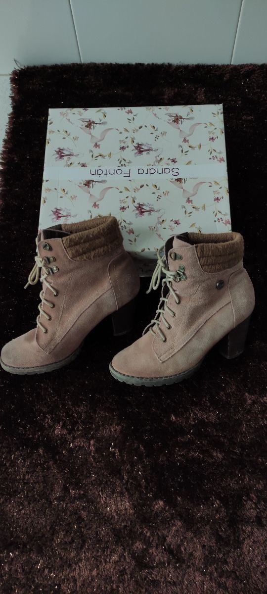 Botines piel. Botines mujer.Marrones.Botas piel.