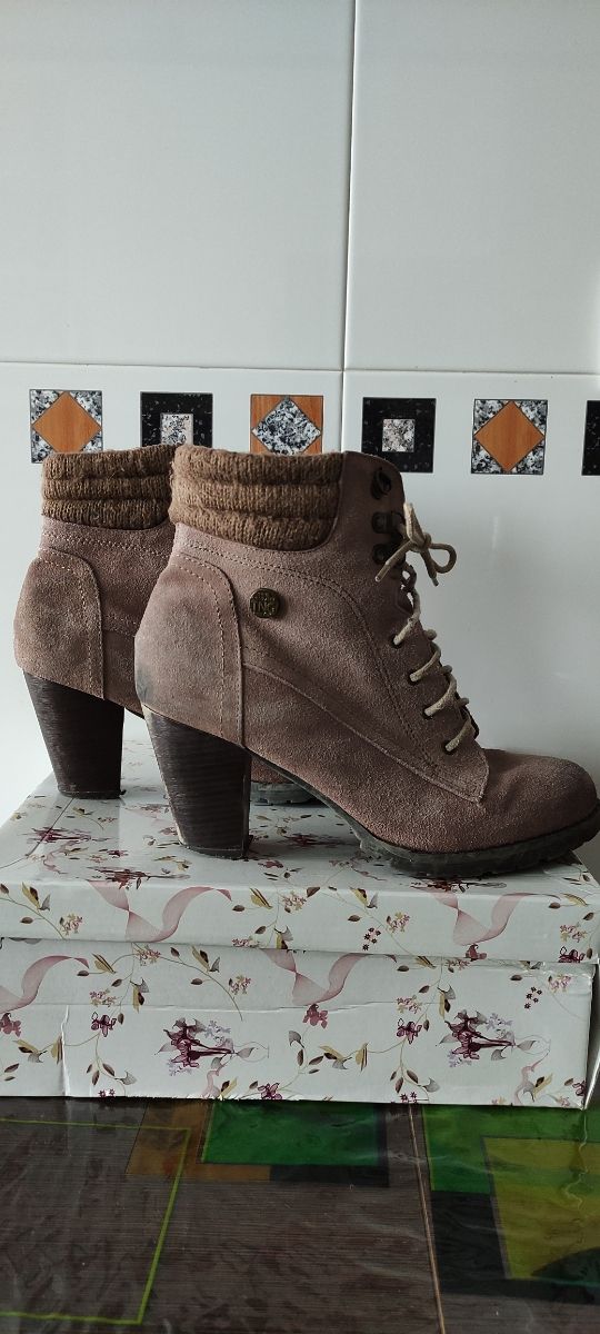 Botines piel. Botines mujer.Marrones.Botas piel.