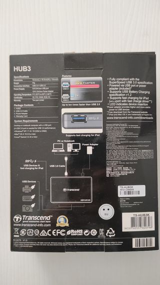 Multi USB 4 puertos Trascend