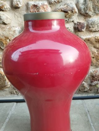 Jarrón metálico coreano incrustaciones nácar