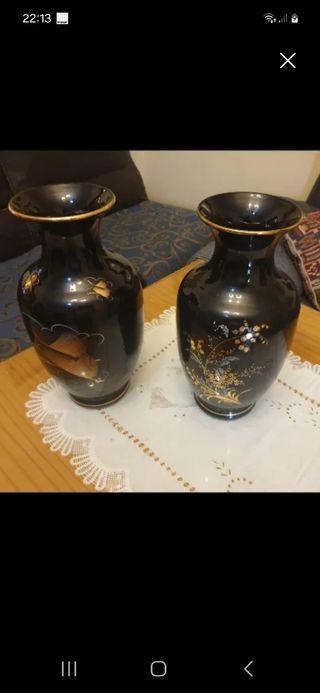 2 Jarrones de ceramica