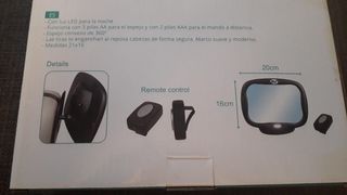ESPEJO RETROVISOR VIGILABEBES CON LUZ