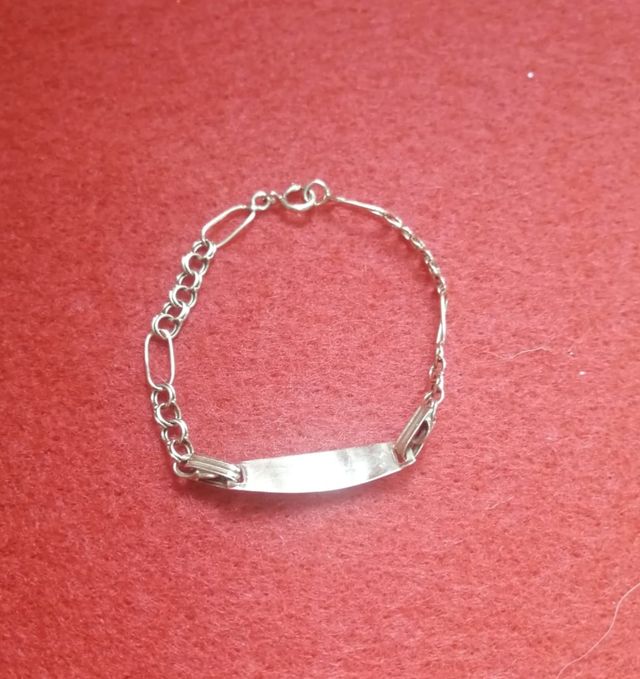 Esclava de oro 18k /750 con placa para inscripcion