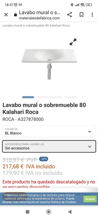 Lavabo Roca Kalahari