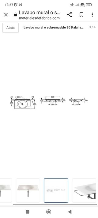 Lavabo Roca Kalahari