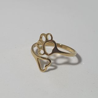Anillo ajustable acero inoxidable infinito huella