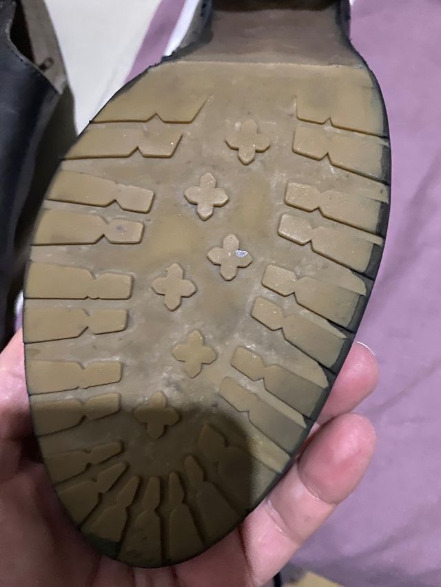 Botin de piel azul marino