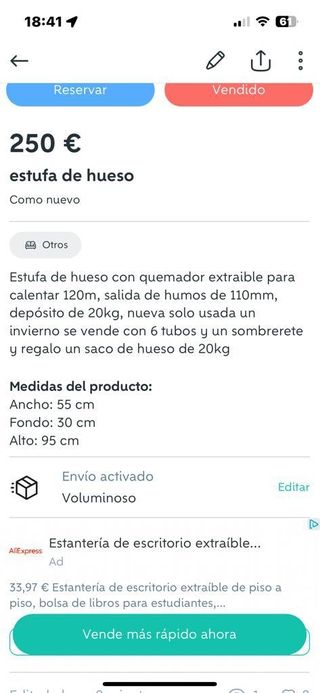Estufa de hueso de aceituna