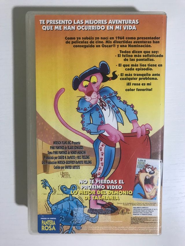 Cinta video VHS Lo mejor de La pantera rosa