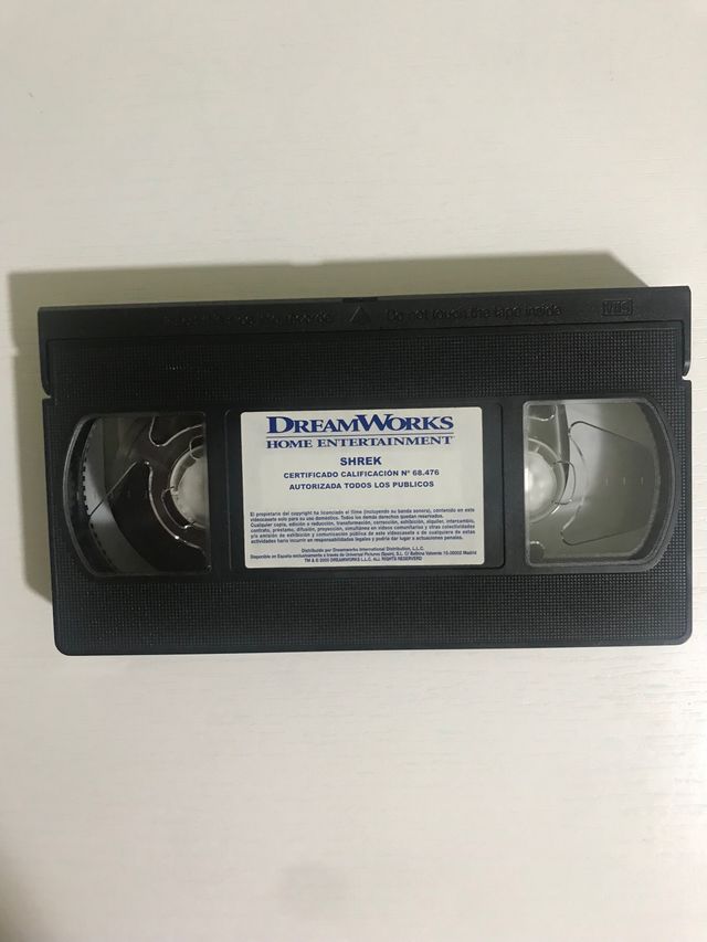 Cinta video VHS Shrek de Dreamworks