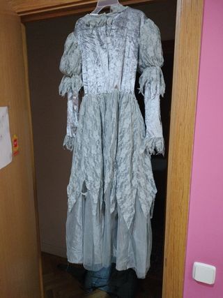 Disfraz de novia zombi infantil