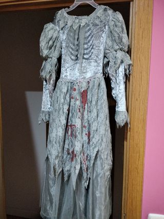 Disfraz de novia zombi infantil