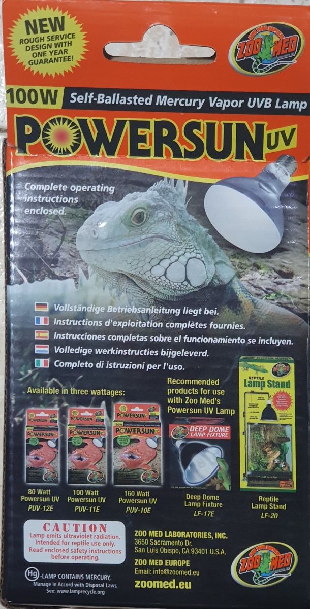 Lámpara Calefactora para Reptiles, Iguanas, Dragon