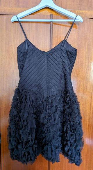 Vestido fiesta tul marron